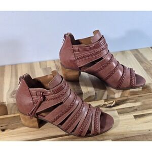 Not‎ Rated Women's Brown Strappy Gladiator Sandals Size 8 Block Heel Boho Chic